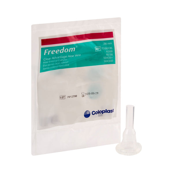 Male External Catheter Clear Advantage Self Adhesive Strip Silicone Medium