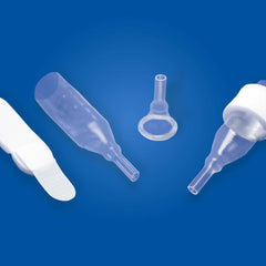 Male External Catheter Natural Non Adhesive Reusable Strap Silicone Medium