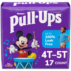 Male Toddler Training Pants Pull Ups Size 4T to 5T Disposable Moderate Absorbency