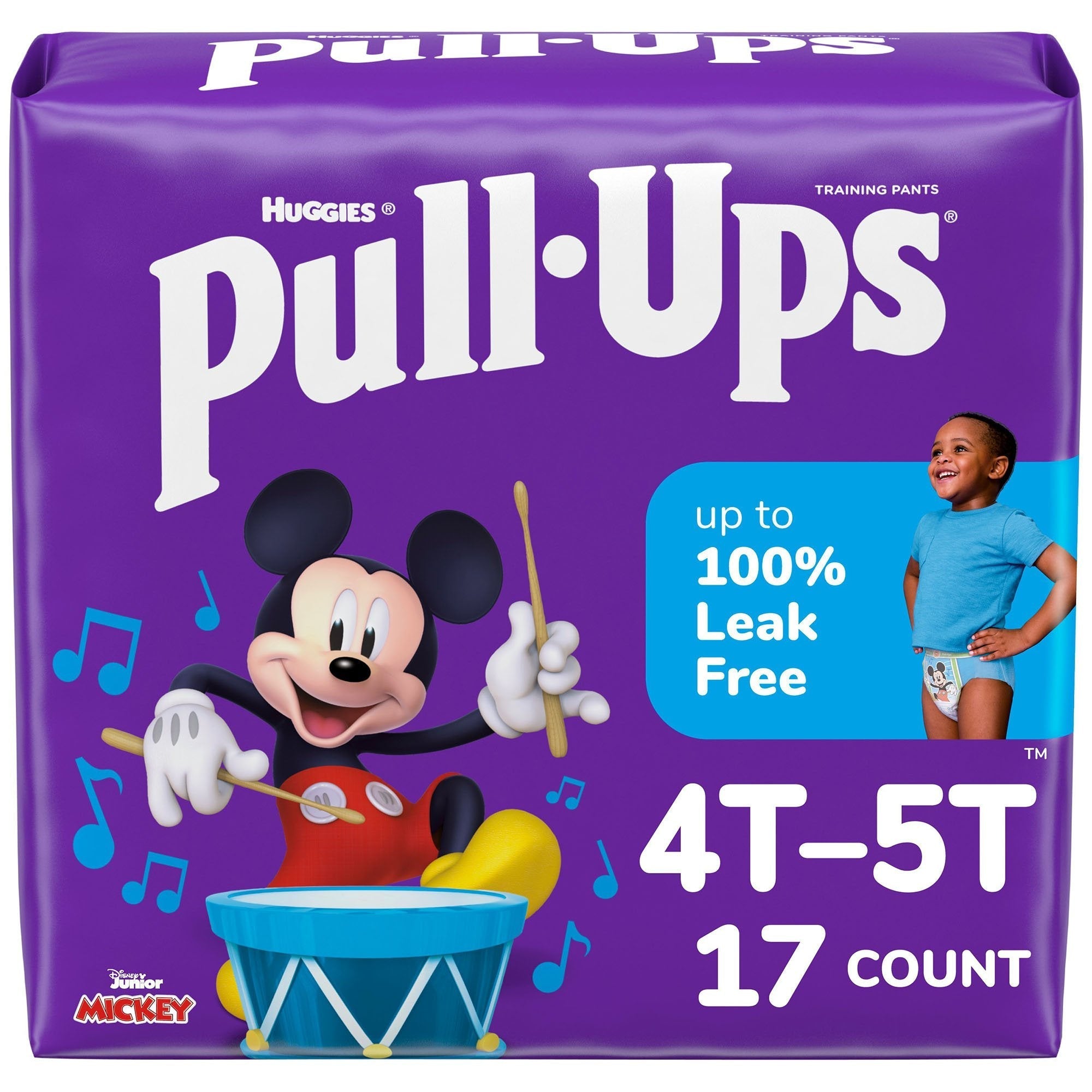 Male Toddler Training Pants Pull Ups Size 4T to 5T Disposable Moderate Absorbency