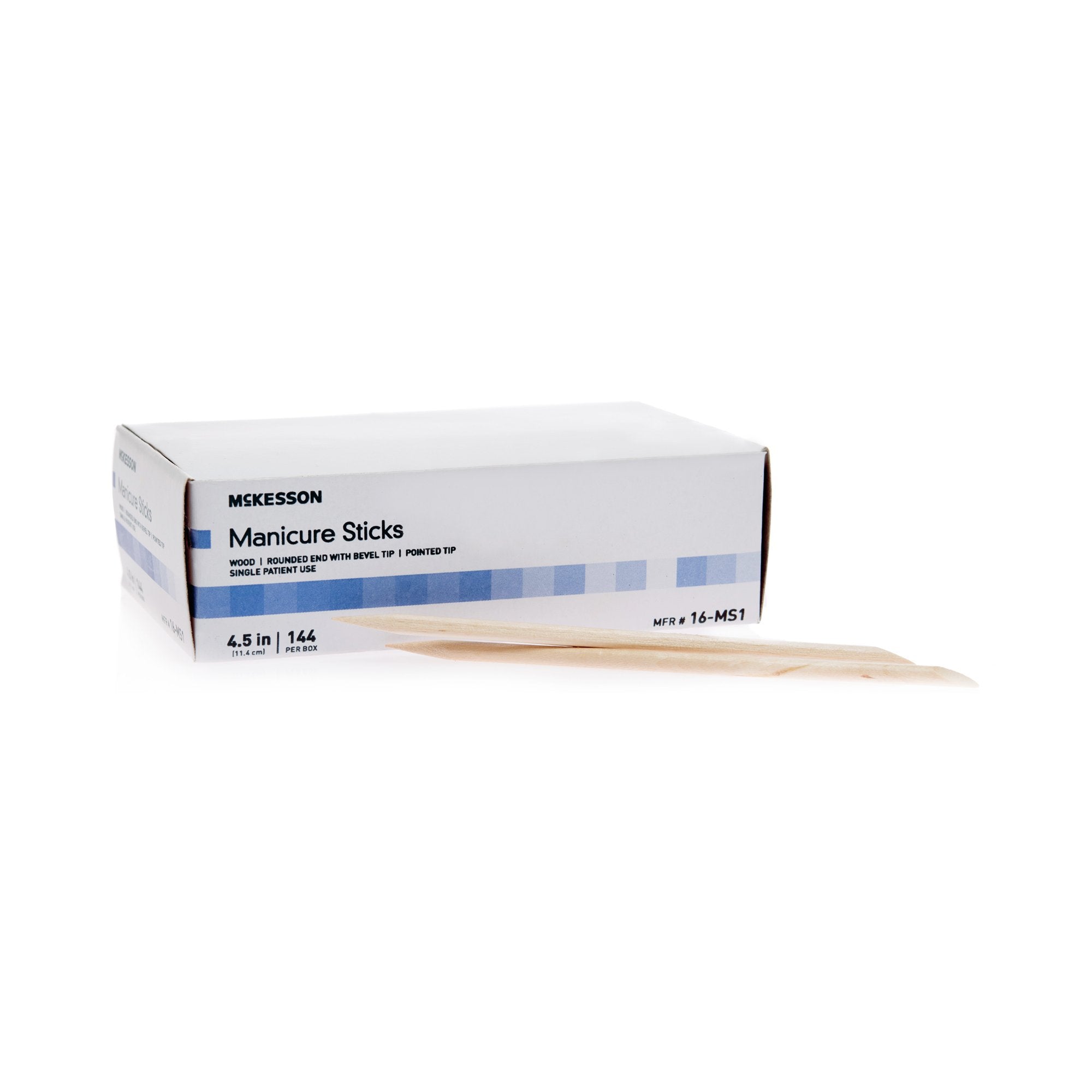 manicure stick mckesson 4 5 inch 100 white birch packaging type each