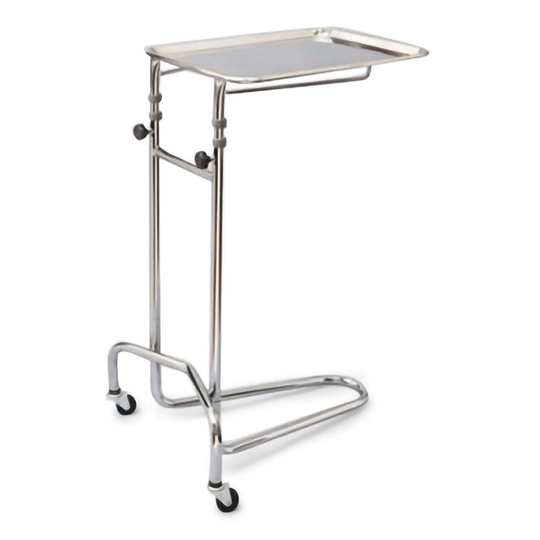 Mayo Instrument Stand McKesson Hand Operated Double Post California Style Large Tray