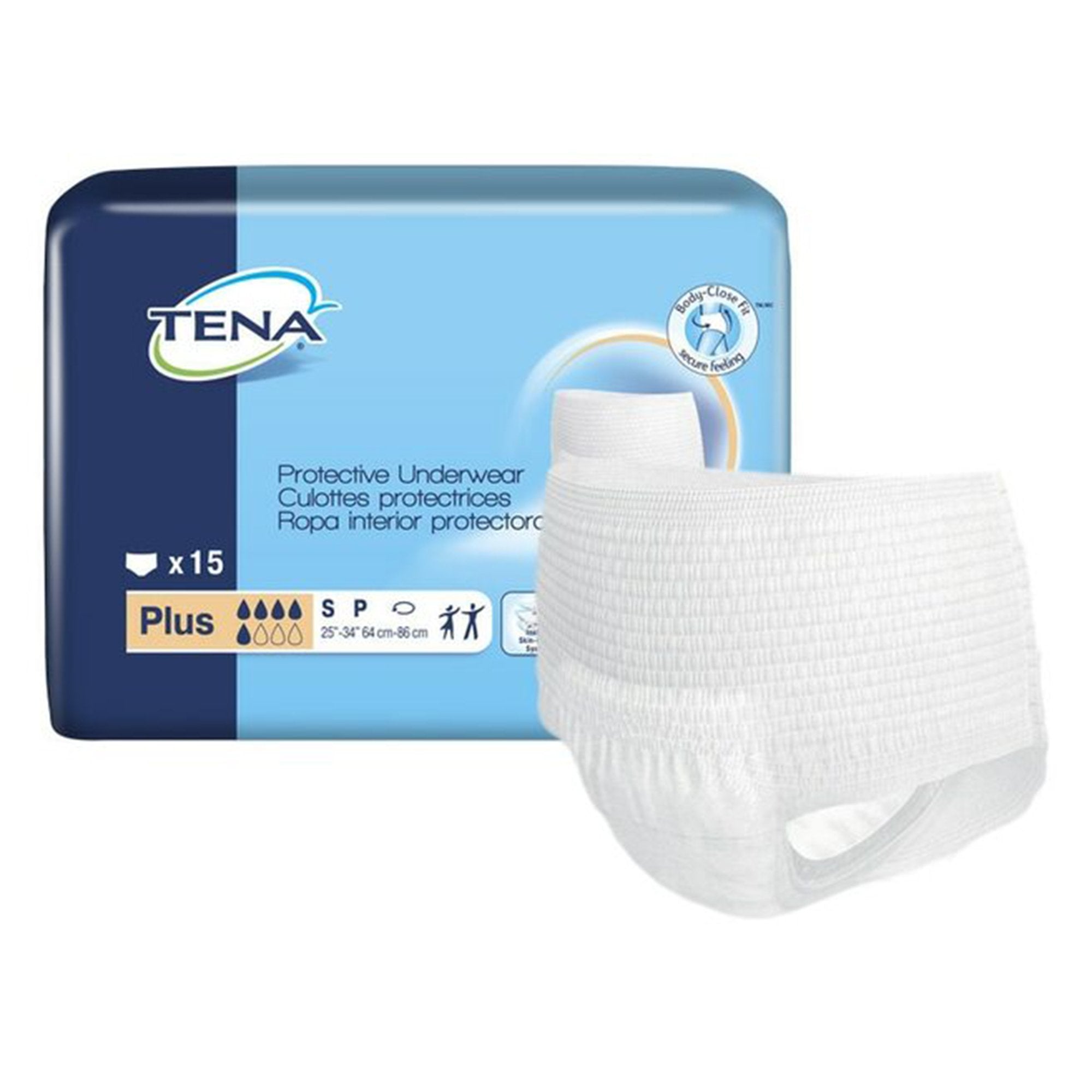 Unisex Adult Absorbent Underwear TENA ProSkin Plus Pull On with Tear Away Seams 2X-Large Disposable Moderate Absorbency, Packaging Type- Case