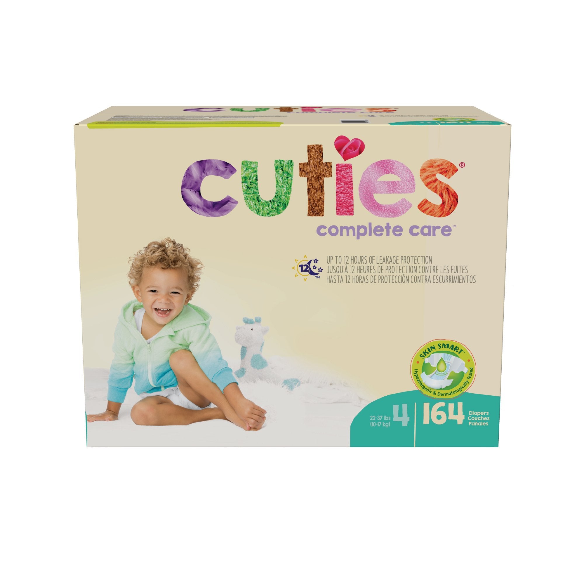 Unisex Baby Diaper Cuties® Complete Care Size 4 Disposable Heavy Absorbency