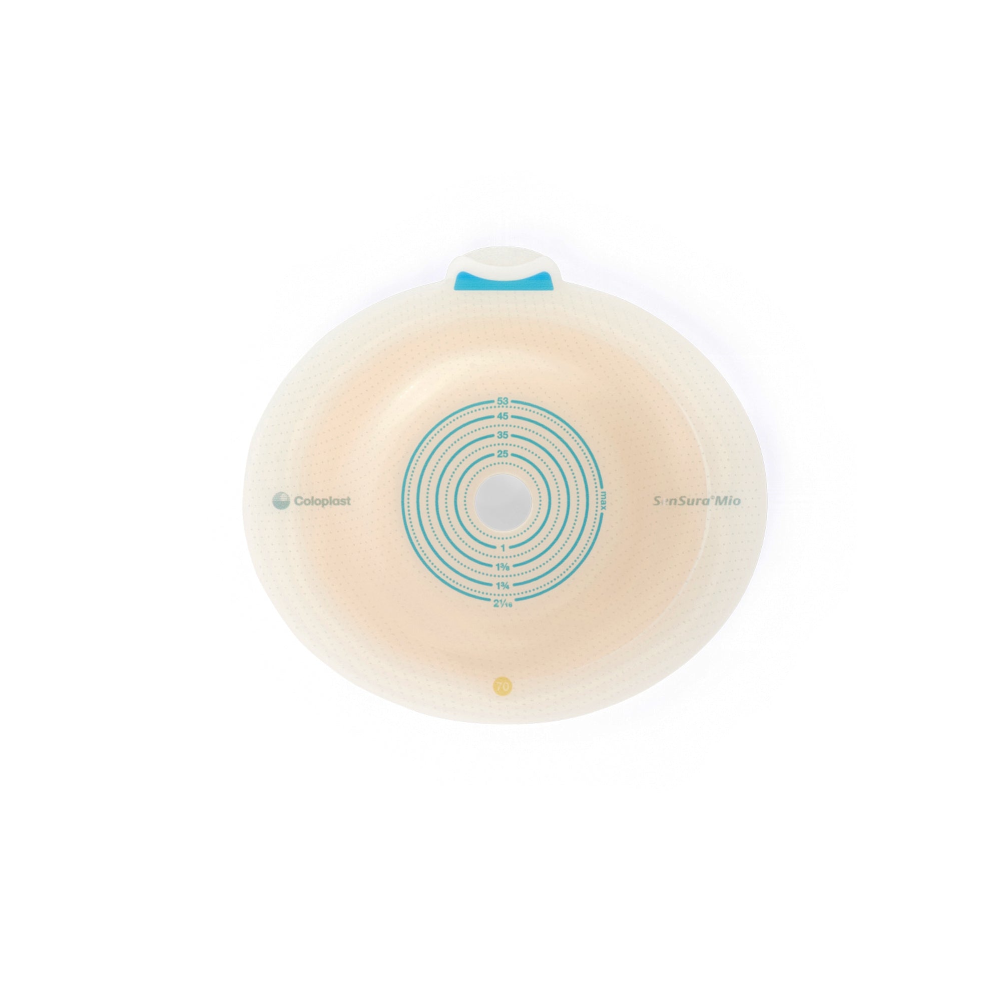 Ostomy Barrier SenSura Mio Click Trim to Fit, Extended Wear Elastic Adhesive 70 mm Flange Yellow Code System 9/16 to 2 Inch Opening | 5/Box