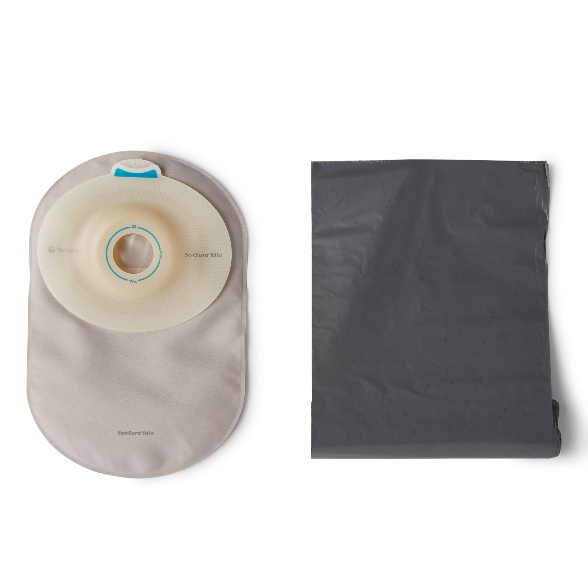 Ostomy Pouch SenSura Mio Convex One-Piece System 8-1/4 Inch Length, Maxi Convex Light, Pre-Cut 1 Inch Stoma Closed End | 10/Box