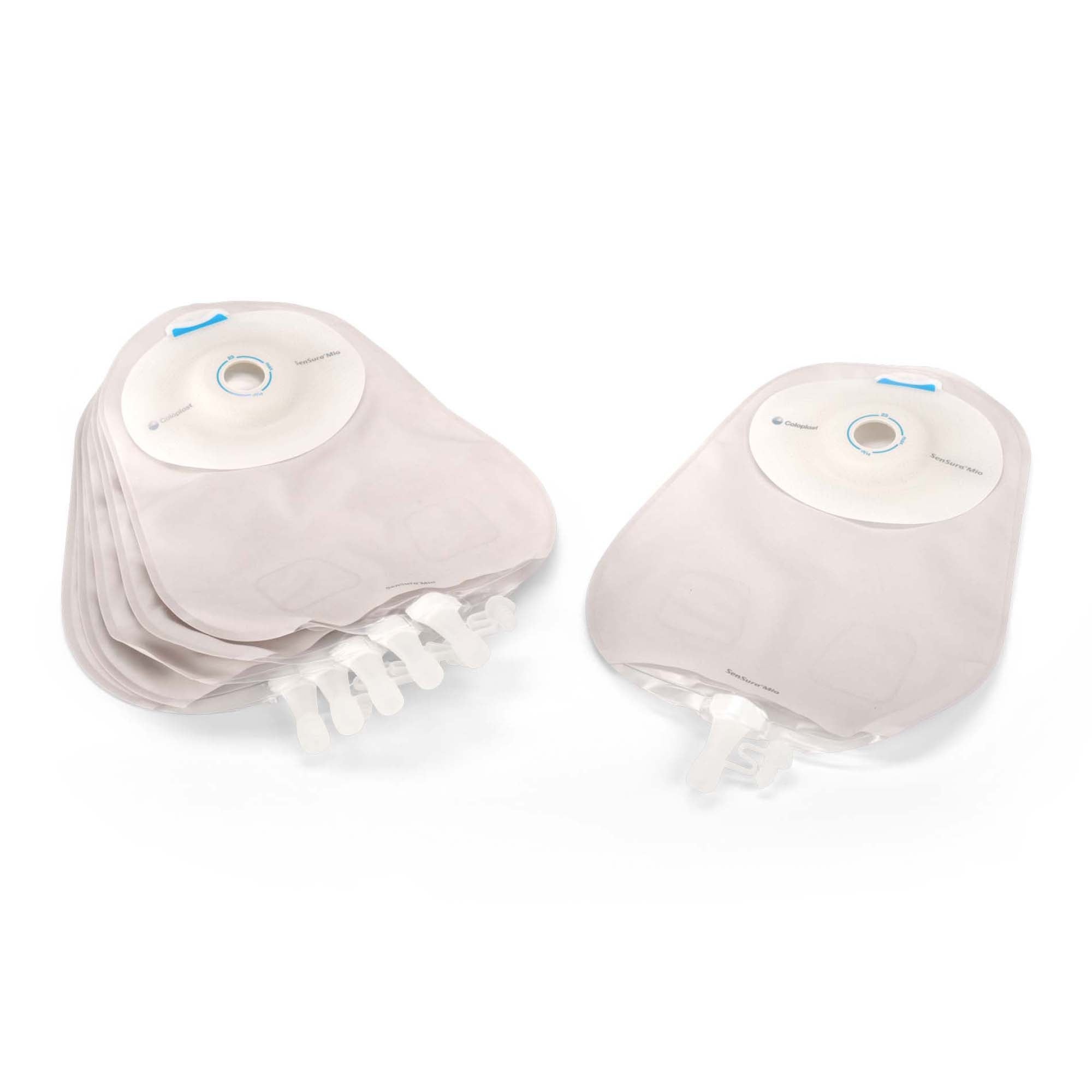 Urostomy Pouch SenSura Mio Convex One-Piece System 10-1/2 Inch Length, Maxi Convex Light, Pre-Cut 1-1/4 Inch Stoma Drainable | 10/Box