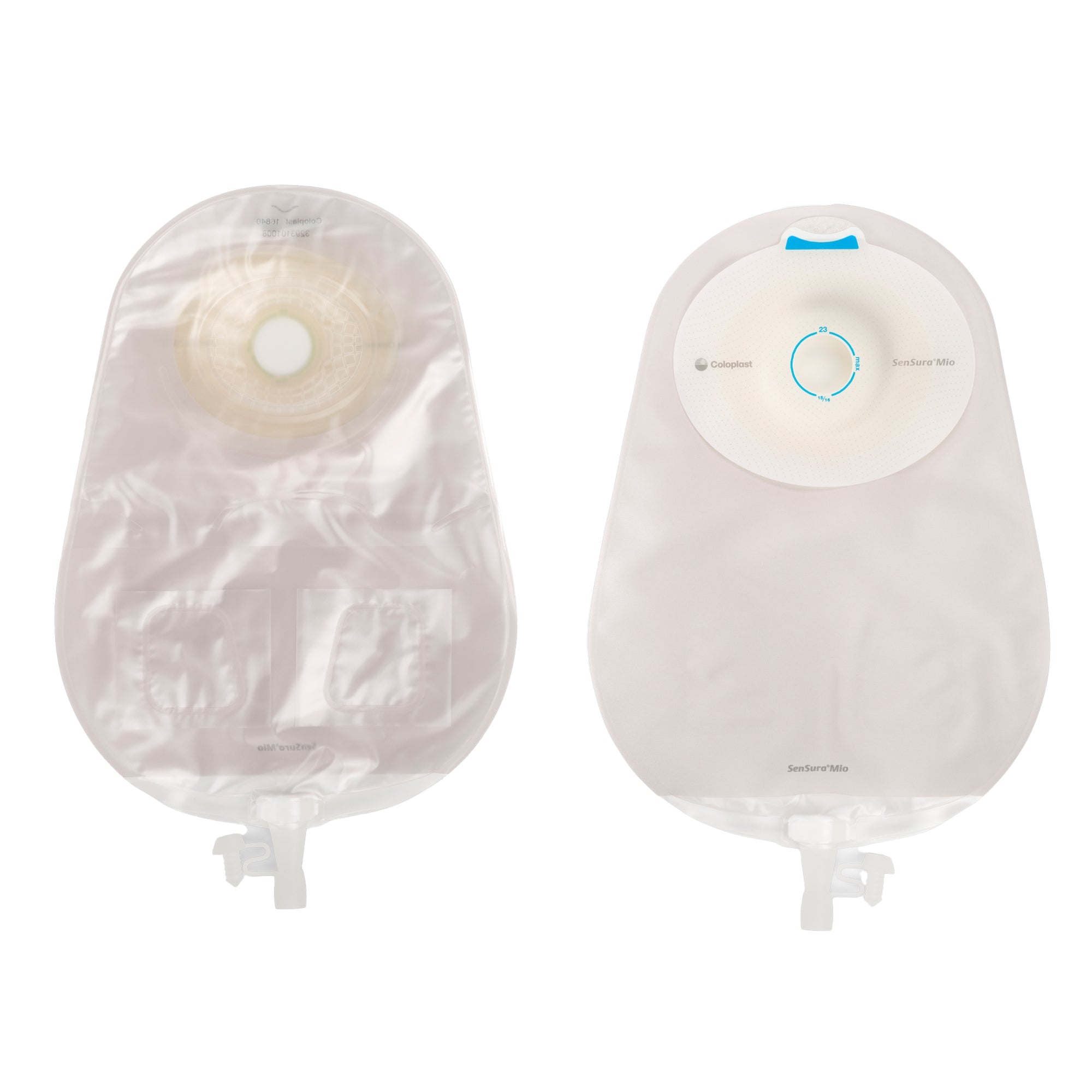 Urostomy Pouch SenSura Mio Convex One-Piece System 10-1/2 Inch Length, Maxi Convex Light, Pre-Cut 13/16 Inch Stoma Drainable | 10/Box