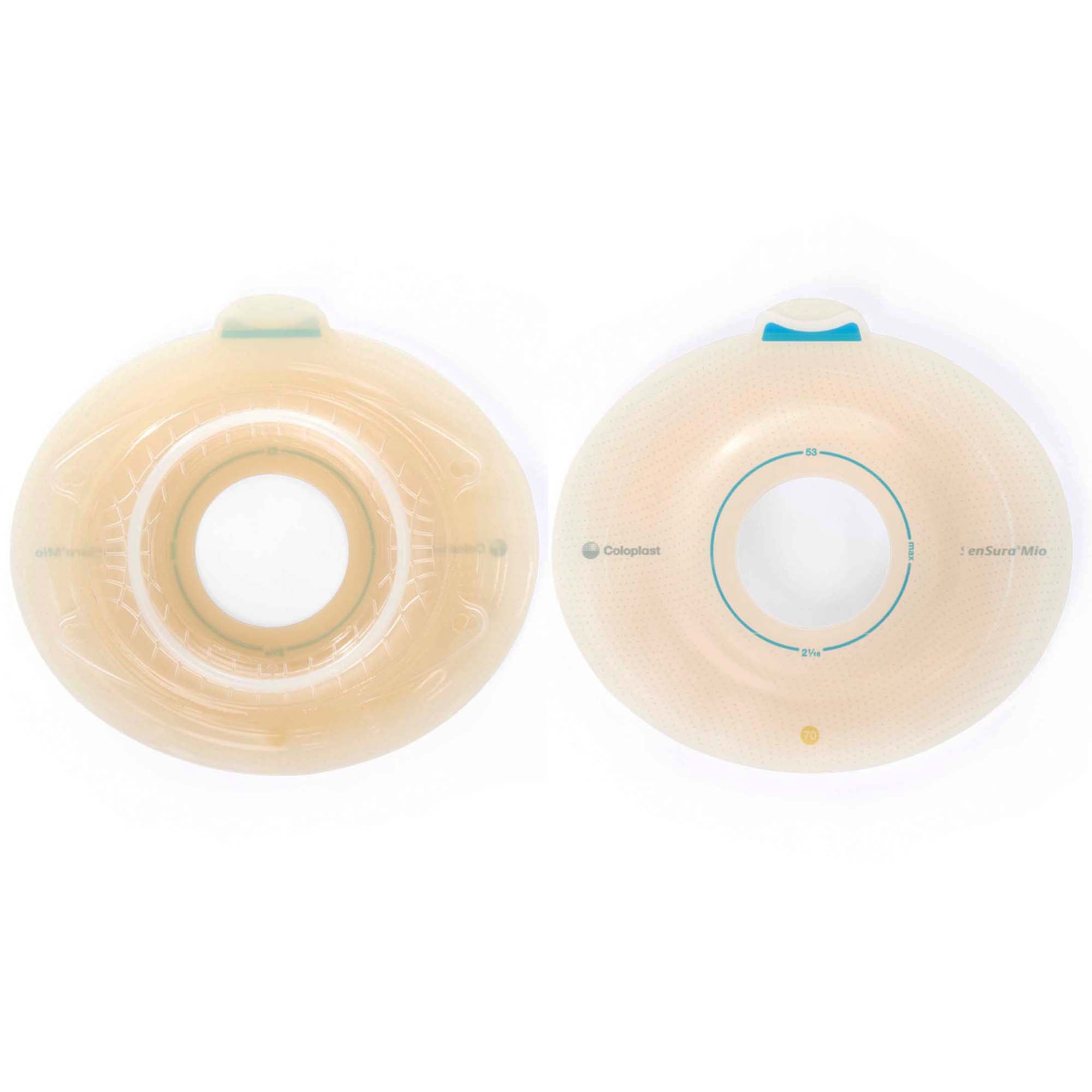 Ostomy Barrier SenSura Mio Click Precut, Extended Wear Elastic Adhesive 60 mm Flange Blue Code System 1-3/8 Inch Opening | 5/Box