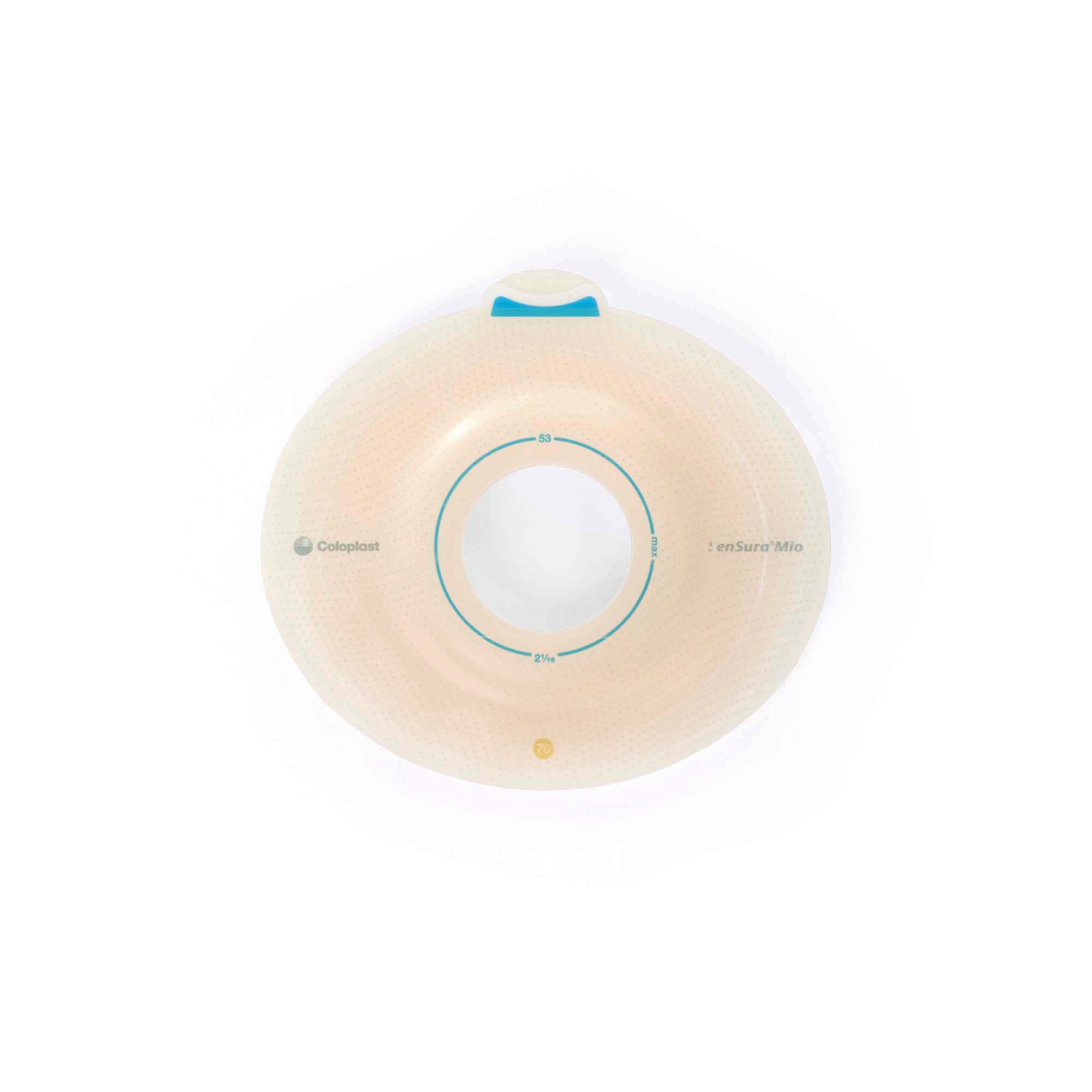 Ostomy Barrier SenSura Mio Click Precut, Extended Wear Elastic Adhesive 60 mm Flange Blue Code System 1-3/8 Inch Opening | 5/Box