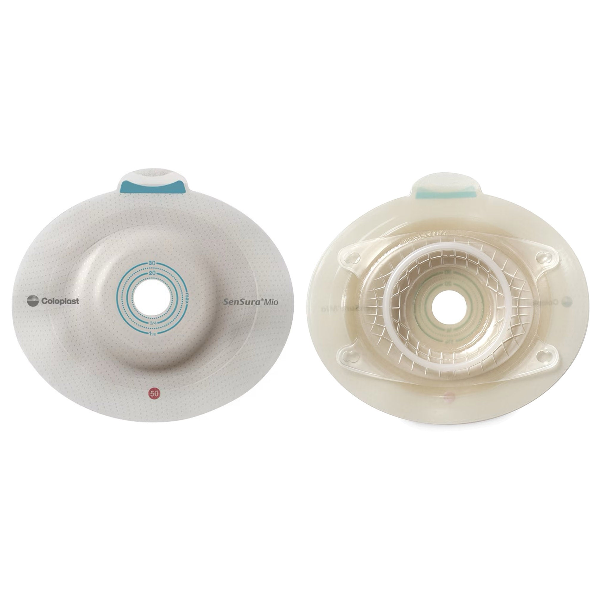 Ostomy Barrier SenSura Mio Click Precut, Extended Wear Elastic Adhesive 60 mm Flange Blue Code System 1-1/4 Inch Opening | 5/Box