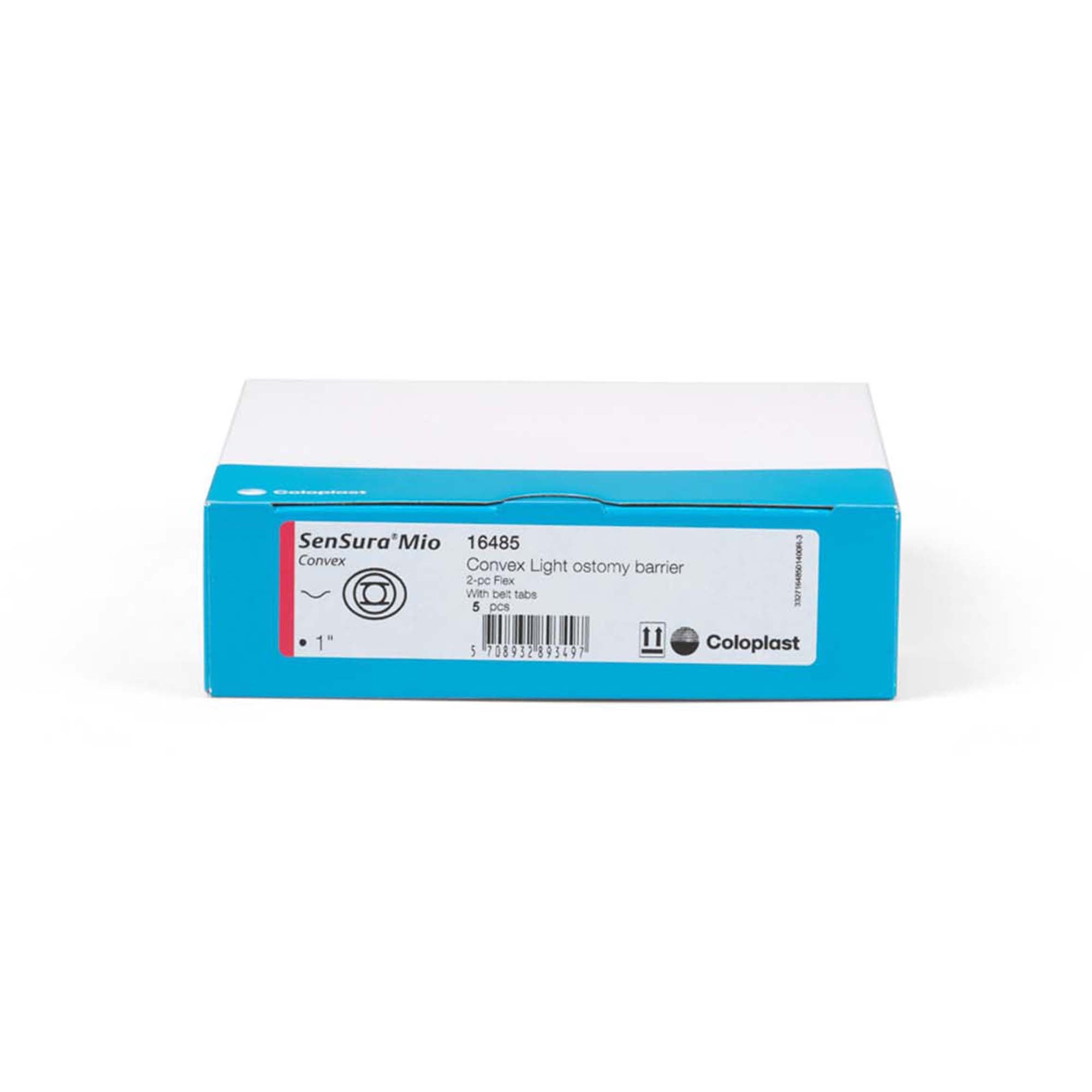 Ostomy Barrier SenSura Mio Flex Precut, Standard Wear Elastic Adhesive 50 mm Flange Red Code System 25 mm Opening | 5/Box