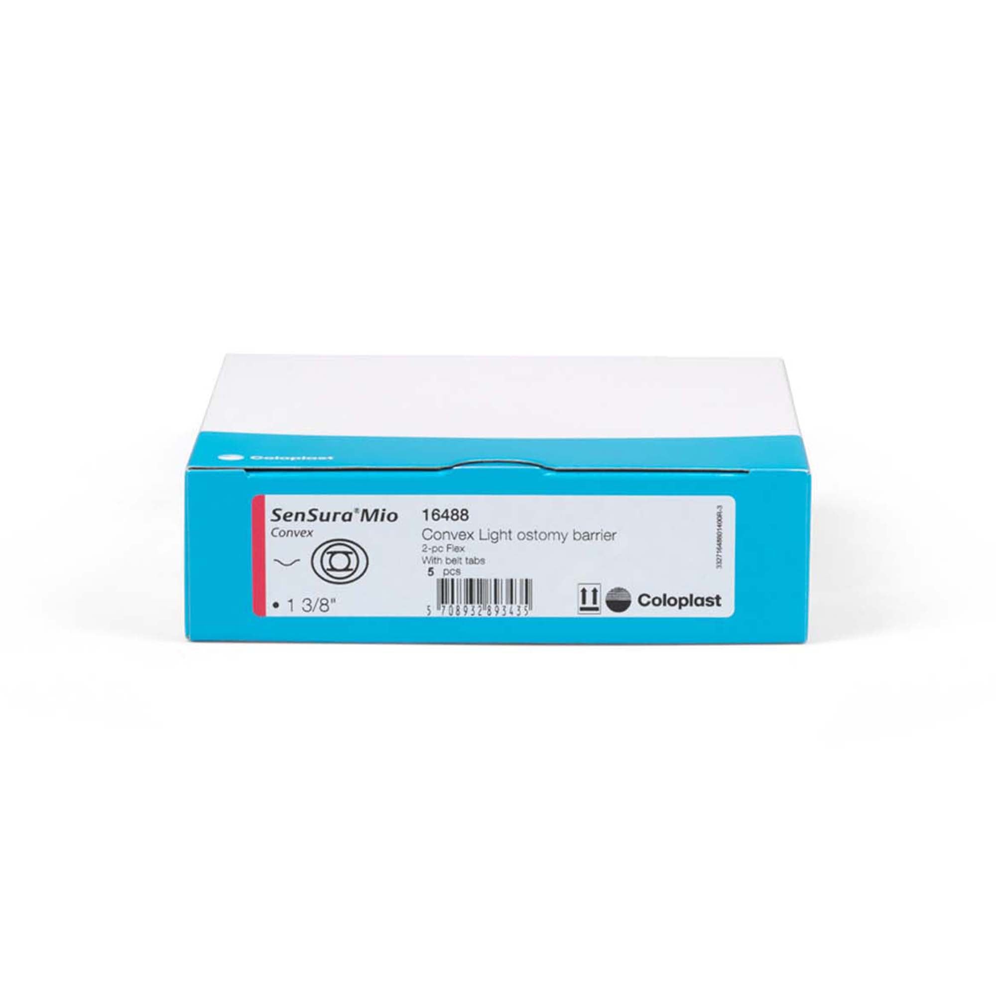 Ostomy Barrier SenSura Mio Flex Precut, Standard Wear Elastic Adhesive 50 mm Flange Red Code System 35 mm Opening | 5/Box
