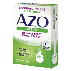 Urinalysis Test Kit AZO Test Strips Urinary Tract Infection Detection 3 Tests CLIA Waived, Packaging Type- Box