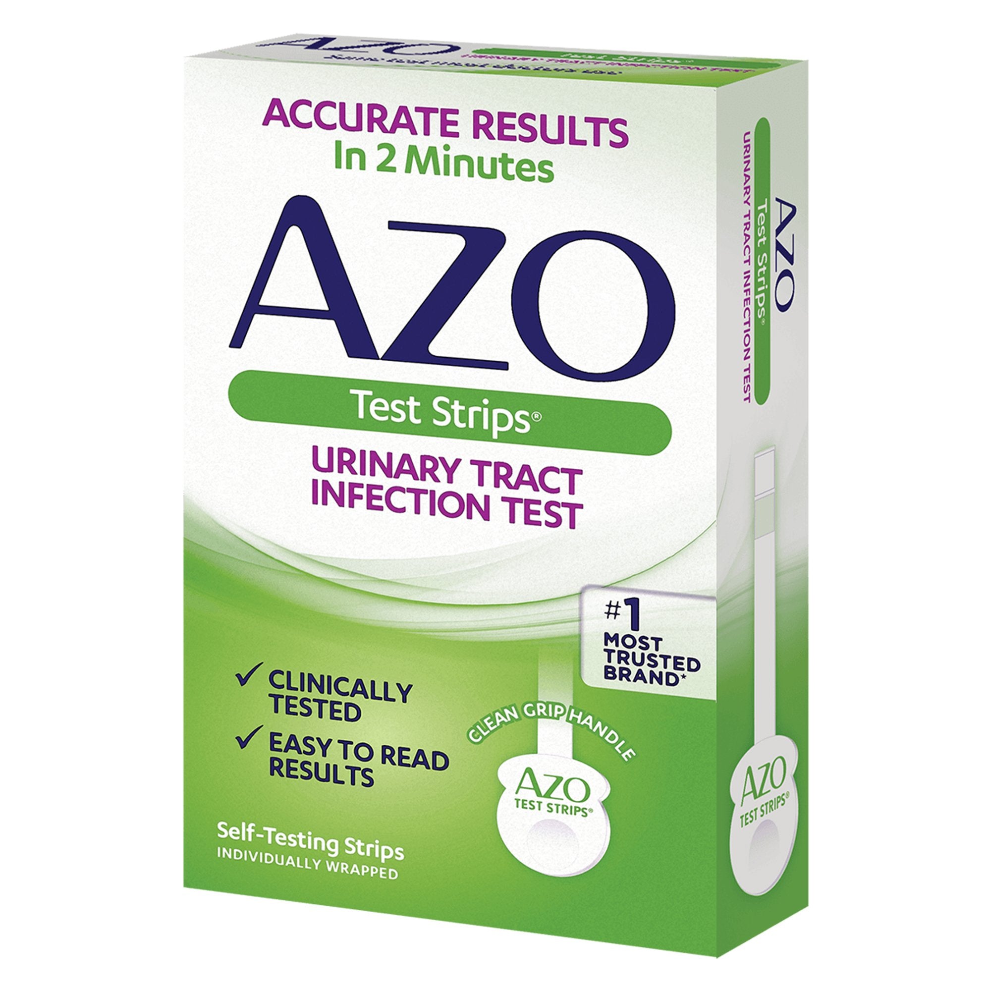 Urinalysis Test Kit AZO Test Strips Urinary Tract Infection Detection 3 Tests CLIA Waived, Packaging Type- Box