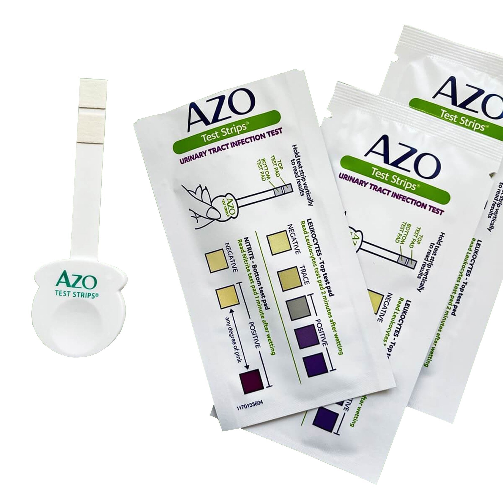 Urinalysis Test Kit AZO Test Strips Urinary Tract Infection Detection 3 Tests CLIA Waived, Packaging Type- Box