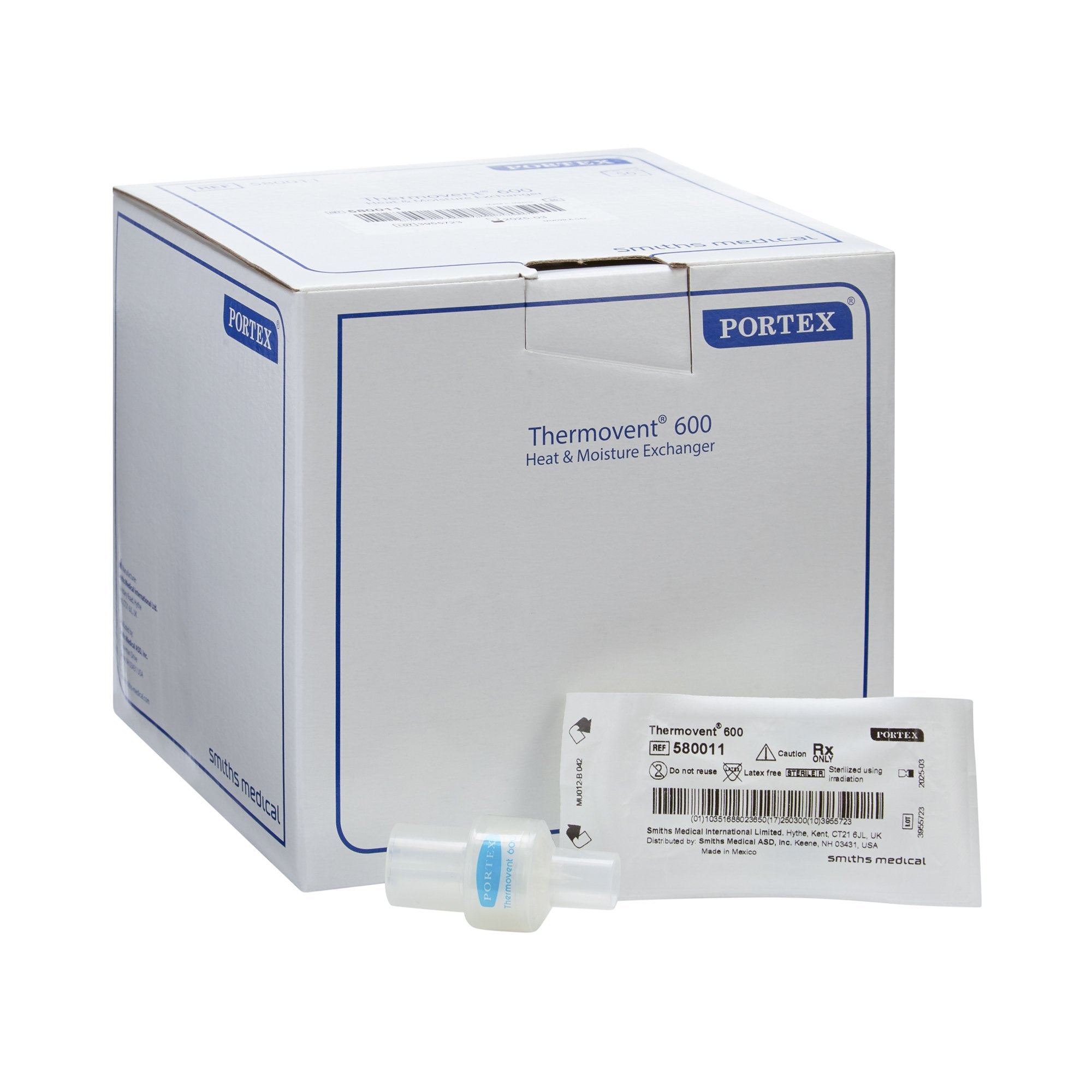 Heat and Moisture Exchanger Portex 27 mg H2O @ VT 500mL 2.9 cm @ 60 LPM, Packaging Type- Case