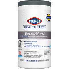 Clorox Healthcare VersaSure Surface Disinfectant Cleaner Premoistened Quaternary Based Manual Pull Wipe 85 Count Canister Scented NonSterile | 6CT/Case