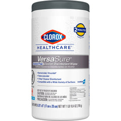 Clorox Healthcare VersaSure Surface Disinfectant Cleaner Premoistened Quaternary Based Manual Pull Wipe 85 Count Canister Scented NonSterile | 6CT/Case