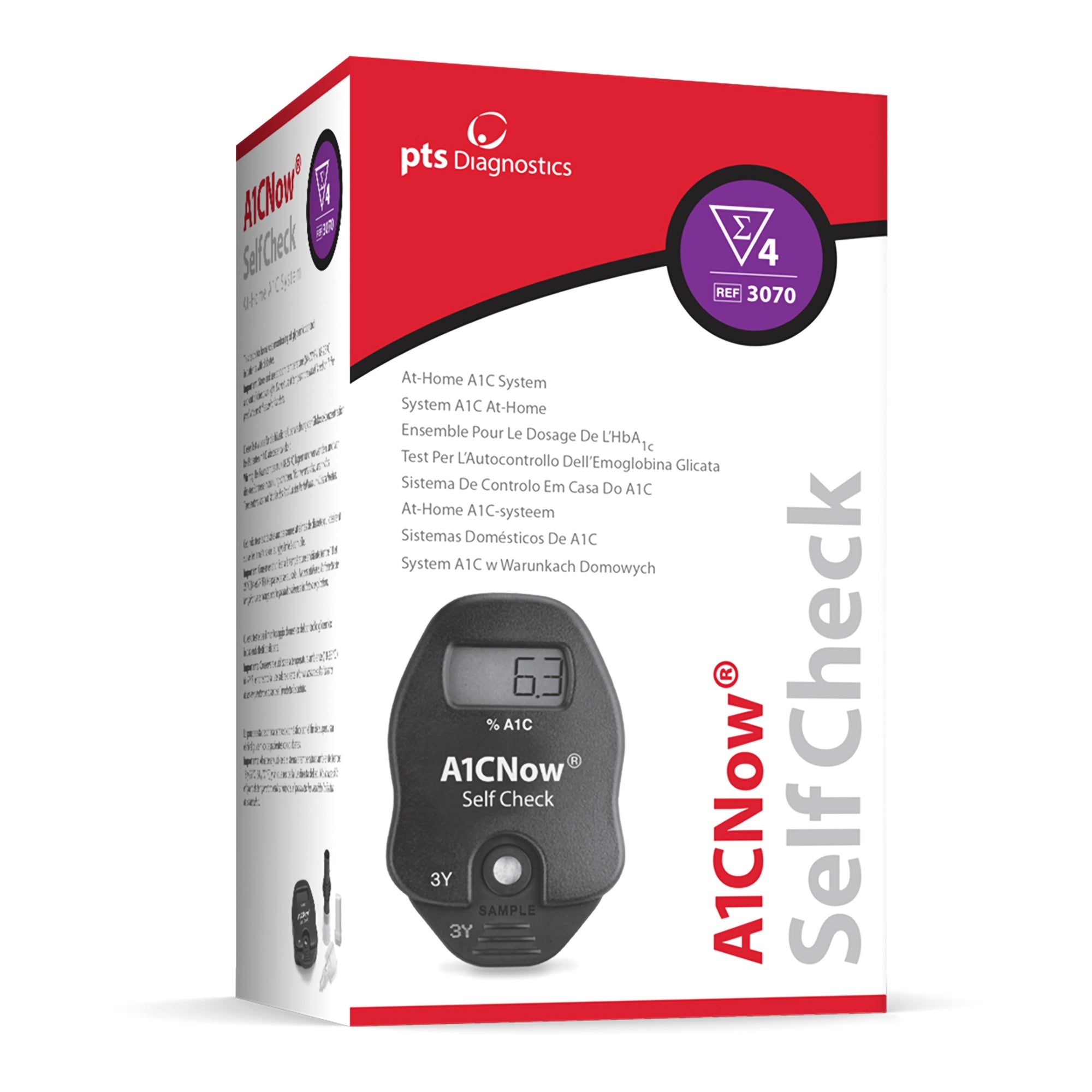 HbA1c Test Kit A1CNow Self Check HbA1c Test 4 Tests CLIA Waived, Packaging Type- Box
