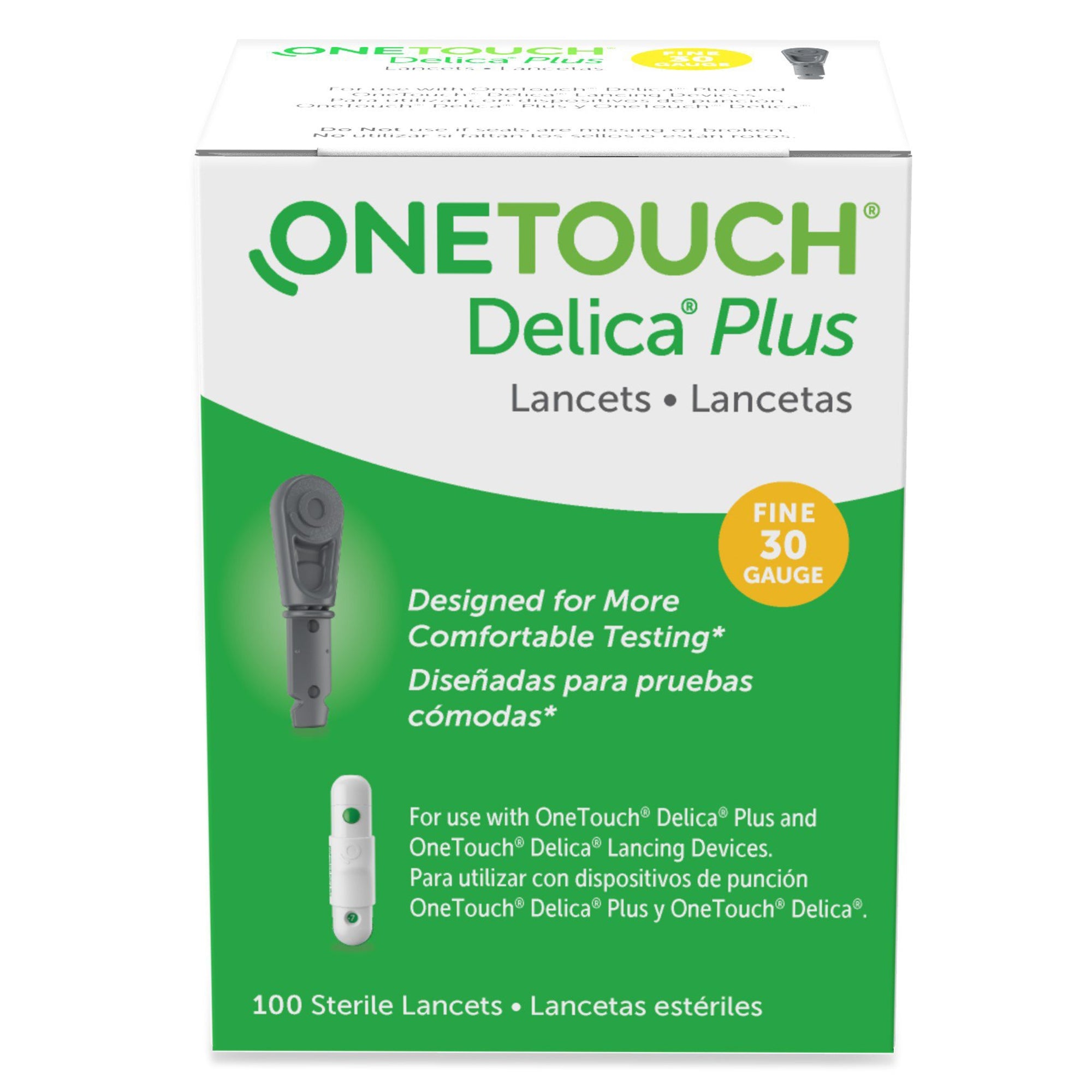 Lancet for Lancing Device OneTouch 30 Gauge Non-Safety Twist Off Cap Finger, Packaging Type- Box