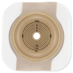 Ostomy Barrier New Image CeraPlus Trim to Fit, Extended Wear Adhesive Tape Borders 57 mm Flange Red Code System Up to 1-1/2 Inch Opening | 5/Box