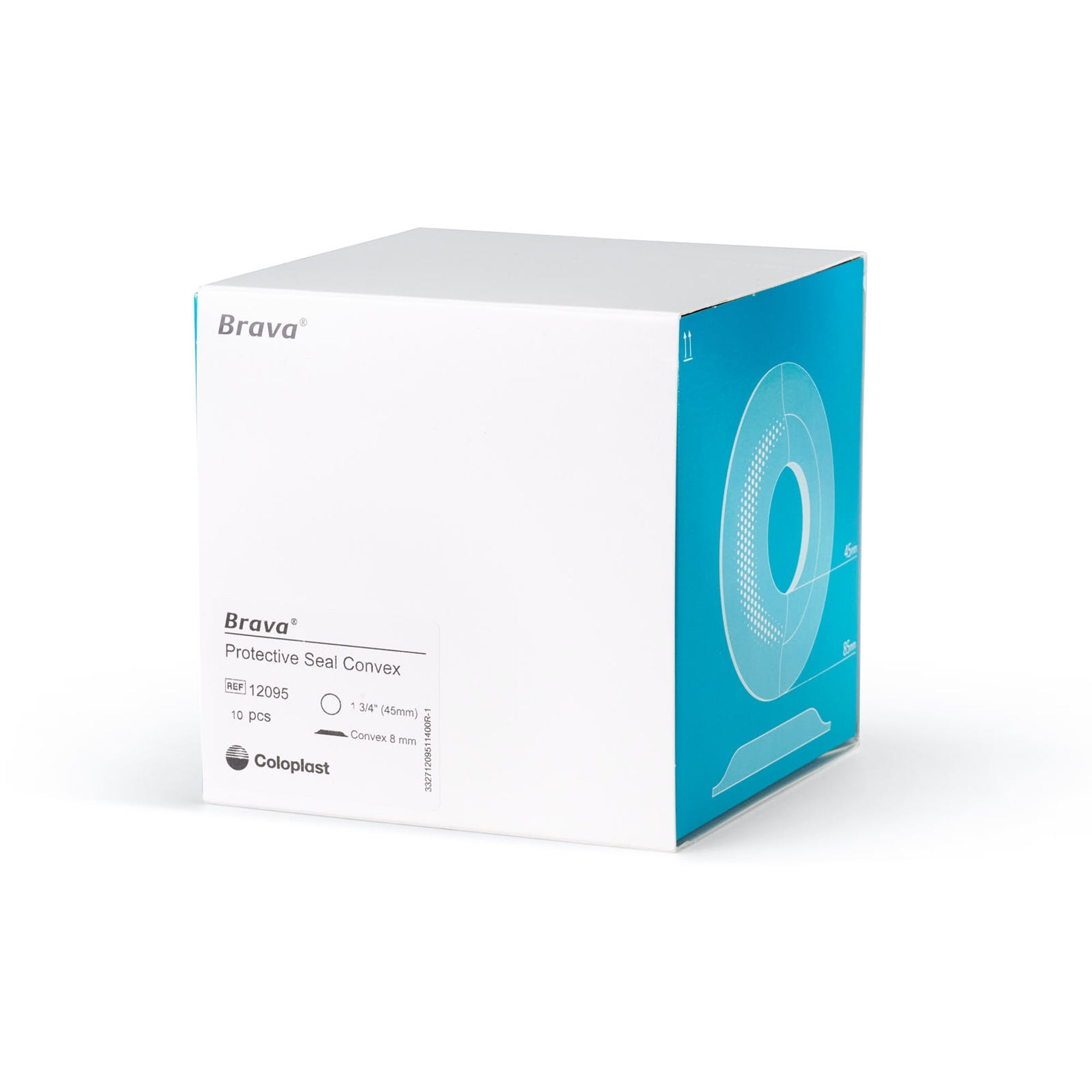 Ostomy Seal Brava Convex, Starter Hole 1-3/4 Inch (45mm) | 10/Box
