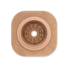 Ostomy Barrier New Image Flat CeraPlus Precut, Extended Wear Adhesive Tape Borders 1-3/4 Inch Flange Green Code 1 Inch Opening | 5/Box