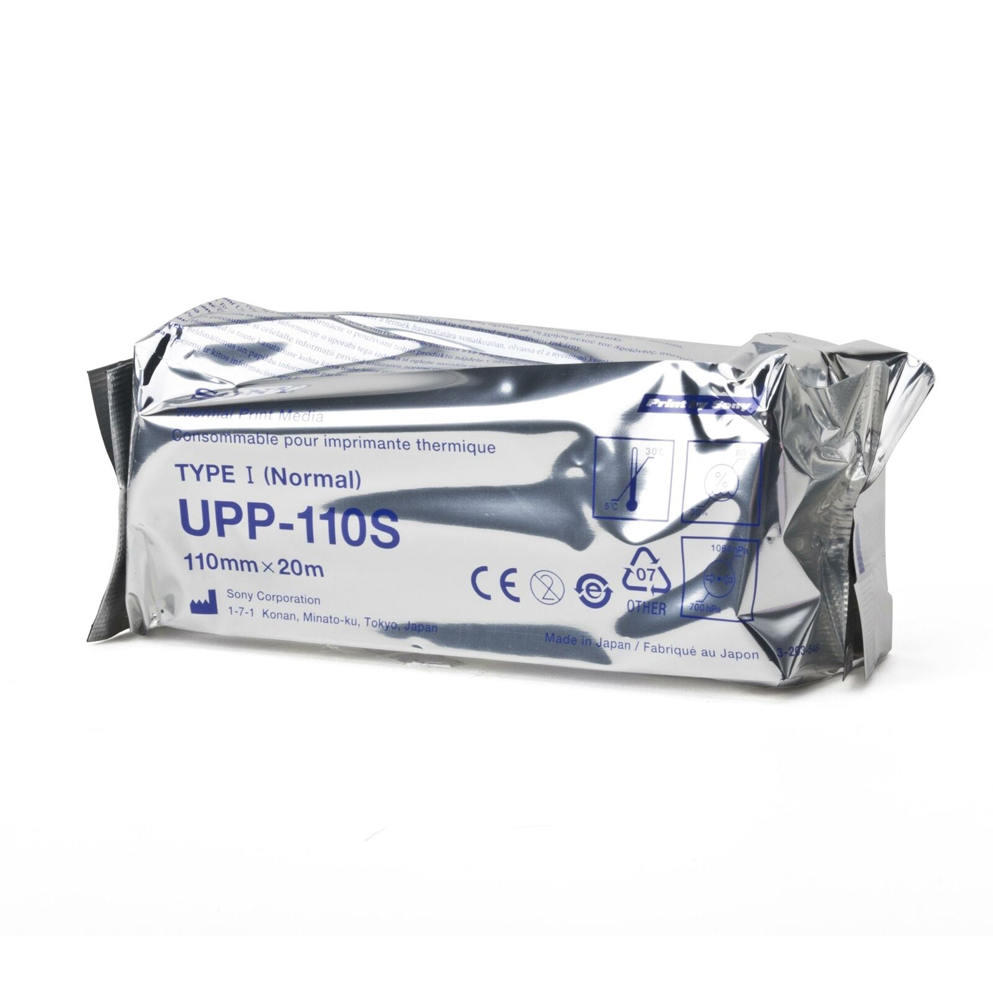 Ultrasound Video Paper Sony Roll Black and White Standard Without Grid, Packaging Type- Box