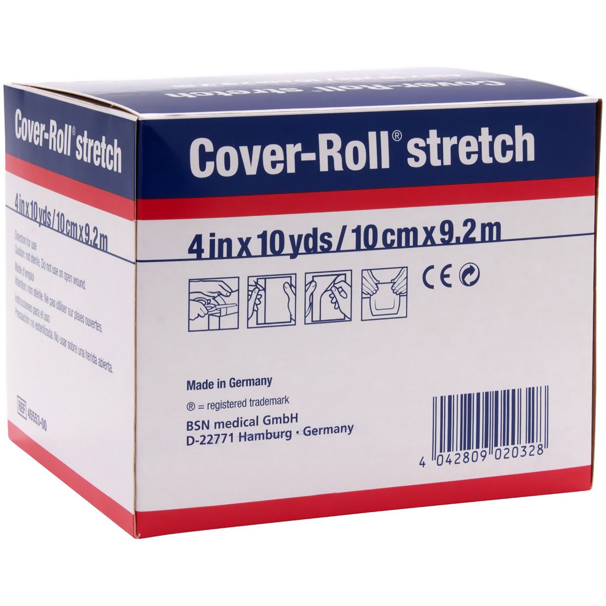 Dressing Retention Tape with Liner Cover-Roll Stretch White 4 Inch X 10 Yard Nonwoven Polyester NonSterile, Packaging Type- Box