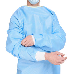 Non-Reinforced Surgical Gown with Towel ULTRA 2X-Large Blue Sterile AAMI Level 3 Disposable, Packaging Type- Case