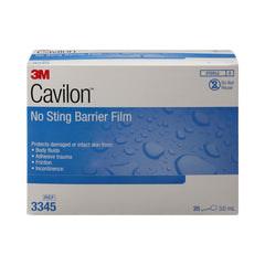 Skin Barrier Applicator 3M Cavilon No Sting 26 to 62% Strength Hexamethyldisiloxane / Isooctane / Acrylate Terpolymer / Polyphenylmethylsiloxane Individual Packet Sterile, Packaging Type- Box