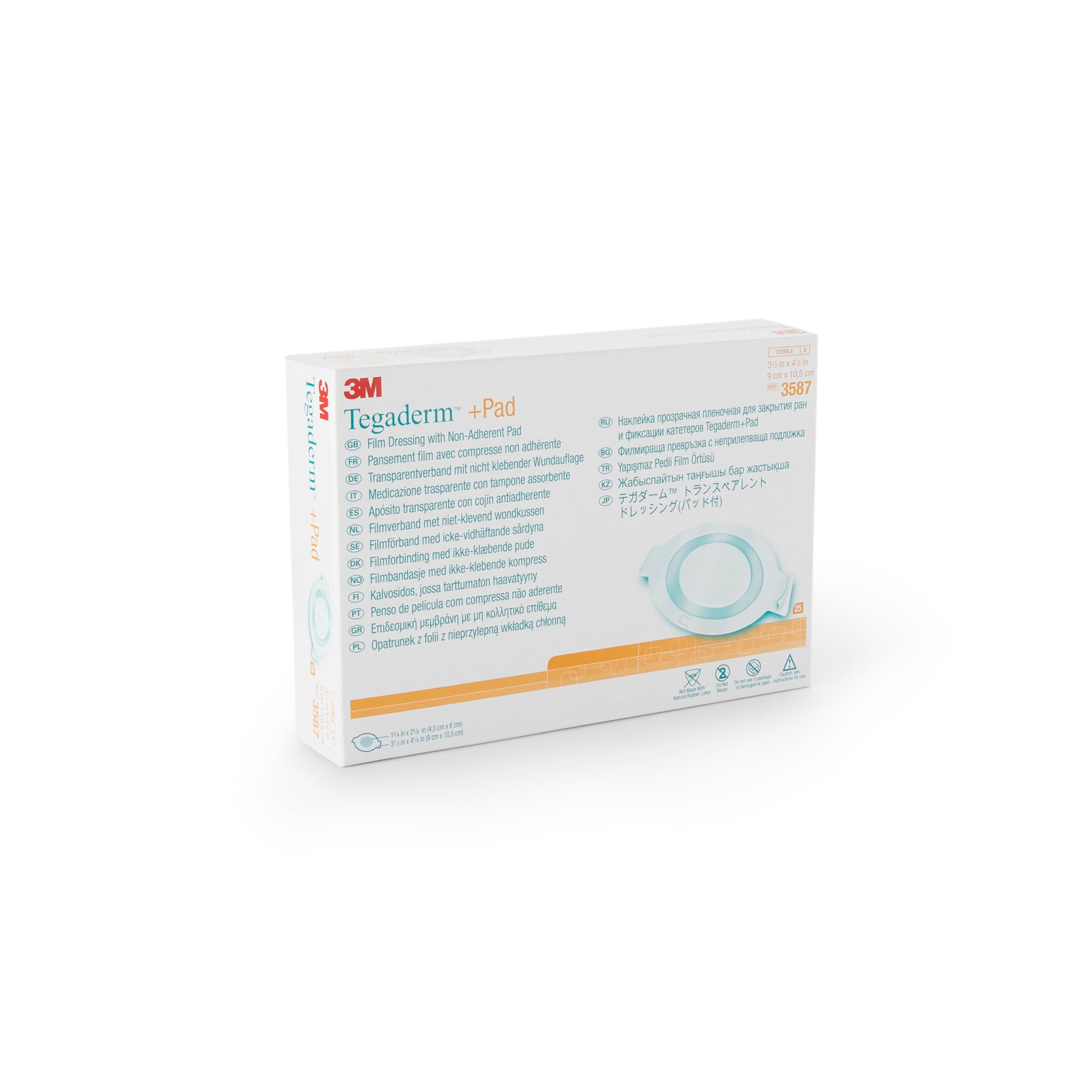 Transparent Film Dressing with Pad 3M Tegaderm 3-1/2 X 4 Inch Frame Style Delivery Rectangle Sterile, Packaging Type- Box