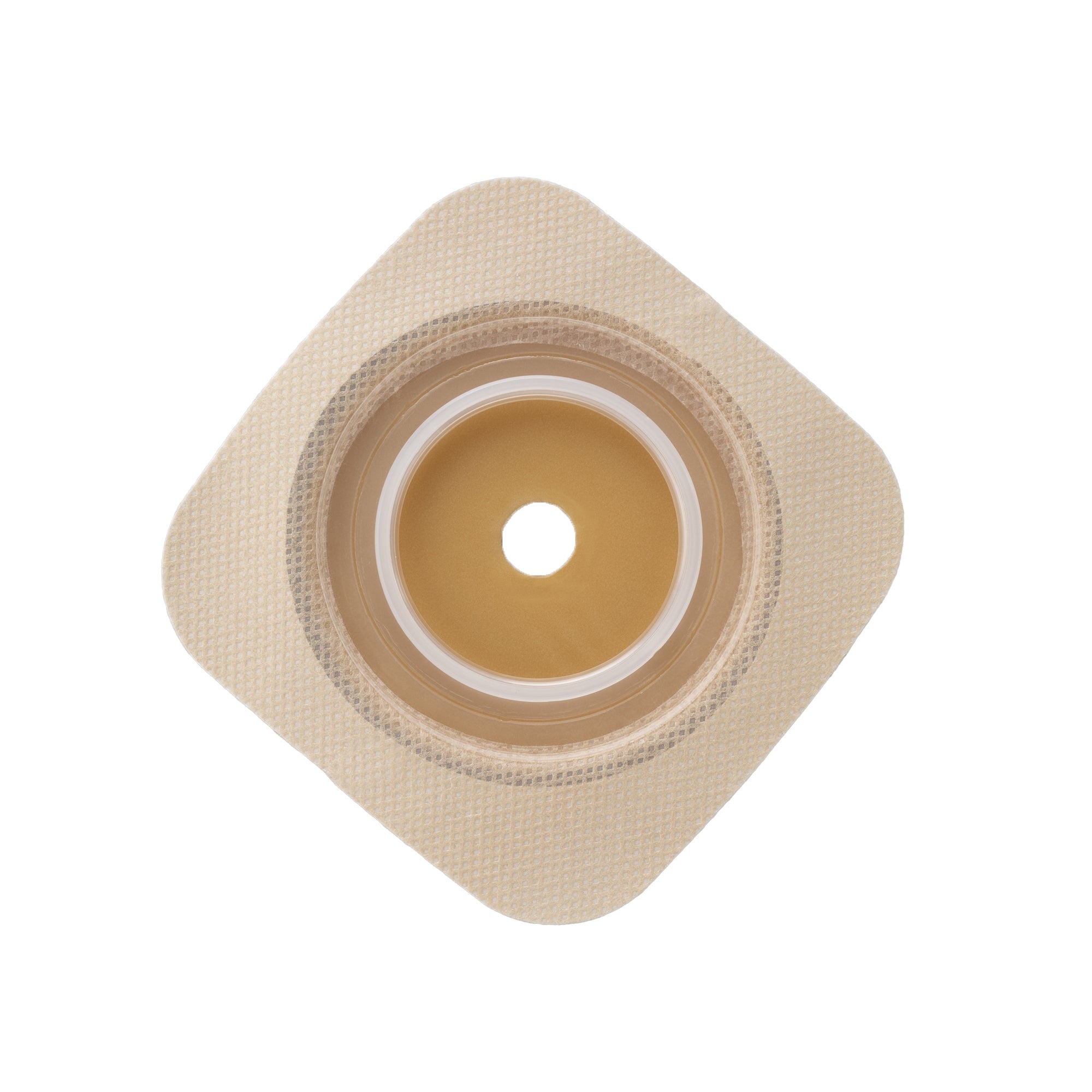 Ostomy Barrier Sur-Fit Natura Trim to Fit, Standard Wear Stomahesive Adhesive 45 mm Flange Sur-Fit Natura System Hydrocolloid Up to 1 to 1-1/4 Inch Opening 4 X 4 Inch | 10/Box