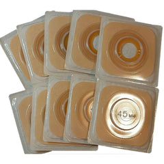 Ostomy Barrier Sur-Fit Natura Precut, Standard Wear Stomahesive Adhesive 45 mm Flange Sur-Fit Natura System Hydrocolloid 1-1/4 Inch Opening 4 X 4 Inch | 10/Box