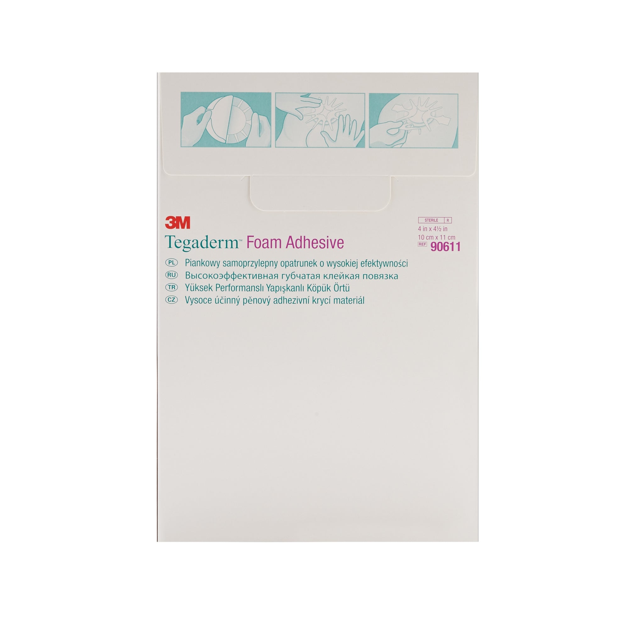 Foam Dressing 3M Tegaderm High Performance 4 X 4-1/2 Inch With Border Film Backing Acrylic Adhesive Oval Sterile, Packaging Type- Box