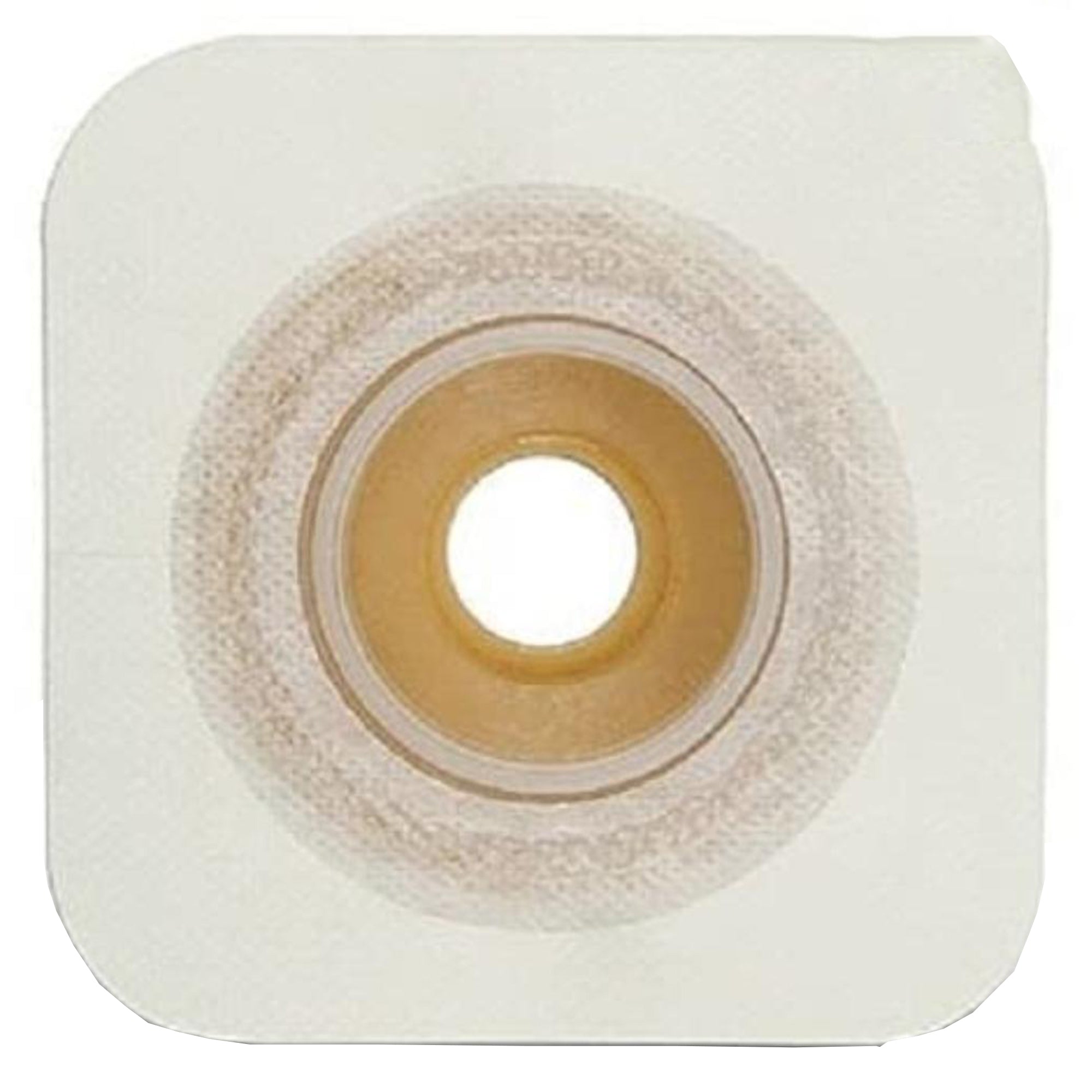 Ostomy Barrier Sur-Fit Natura Precut, Extended Wear Durahesive Adhesive 57 mm Flange Sur-Fit Natura System Hydrocolloid 1-1/2 Inch Opening 5 X 5 Inch | 10/Box