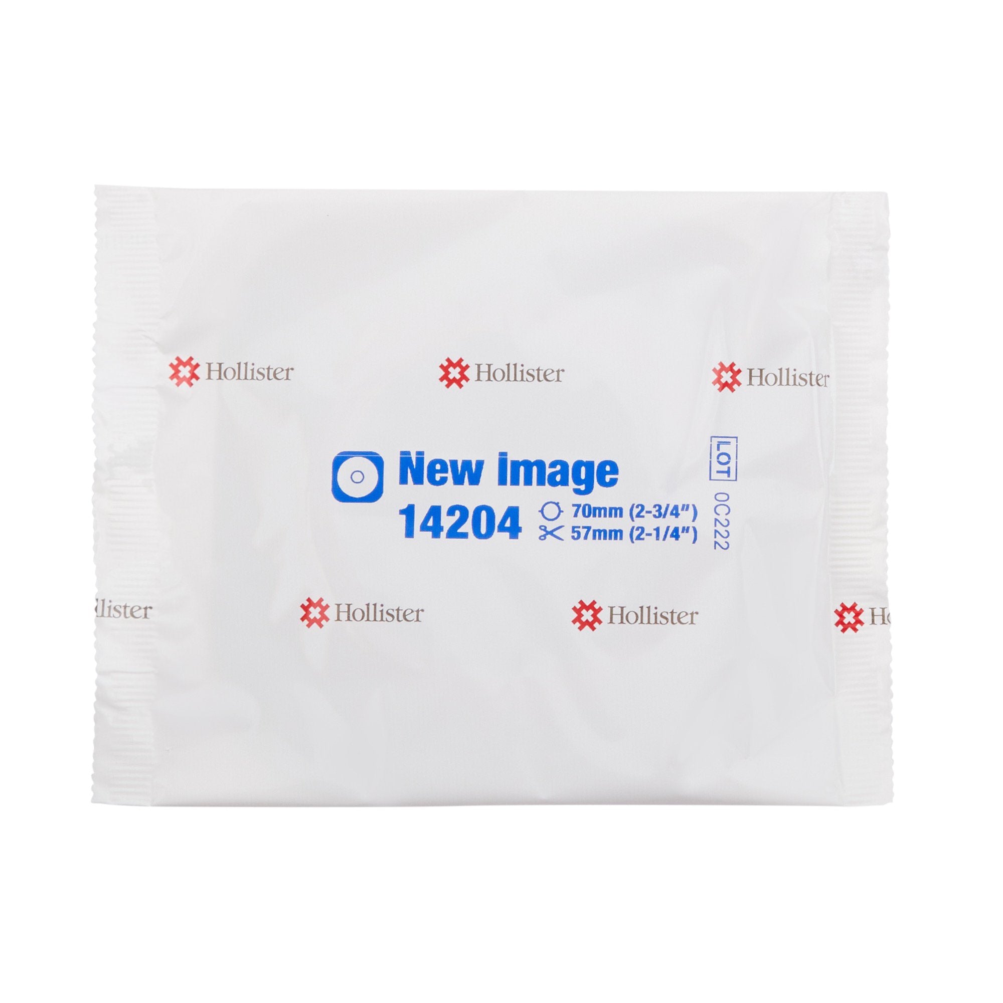 Ostomy Barrier New Image Flextend Trim to Fit, Standard Wear Adhesive Tape 70 mm Flange Blue Code System Hydrocolloid Up to 2-1/4 Inch Opening | 5/Box