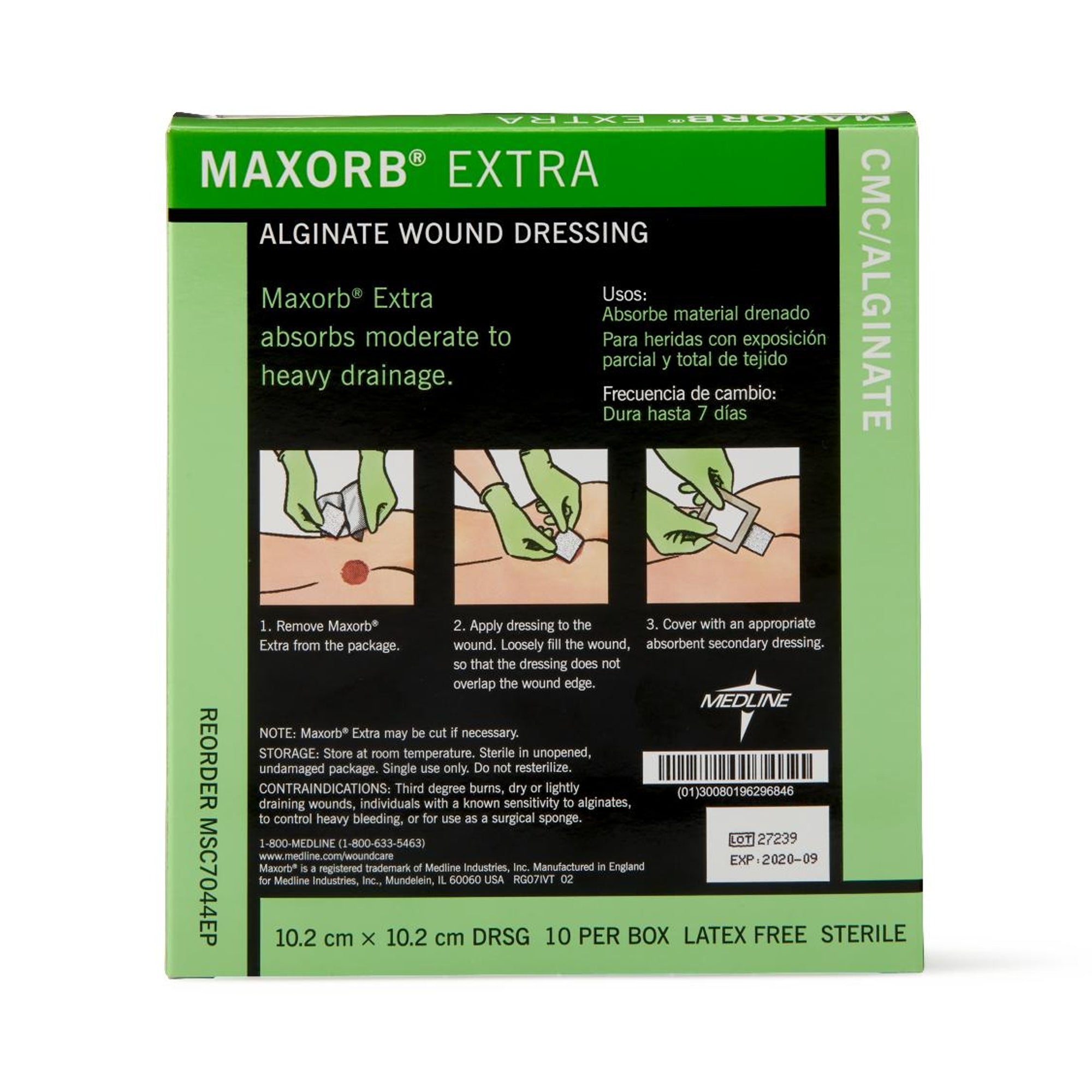 Alginate Dressing Maxorb Extra 4 X 4 Inch Square, Packaging Type- Box