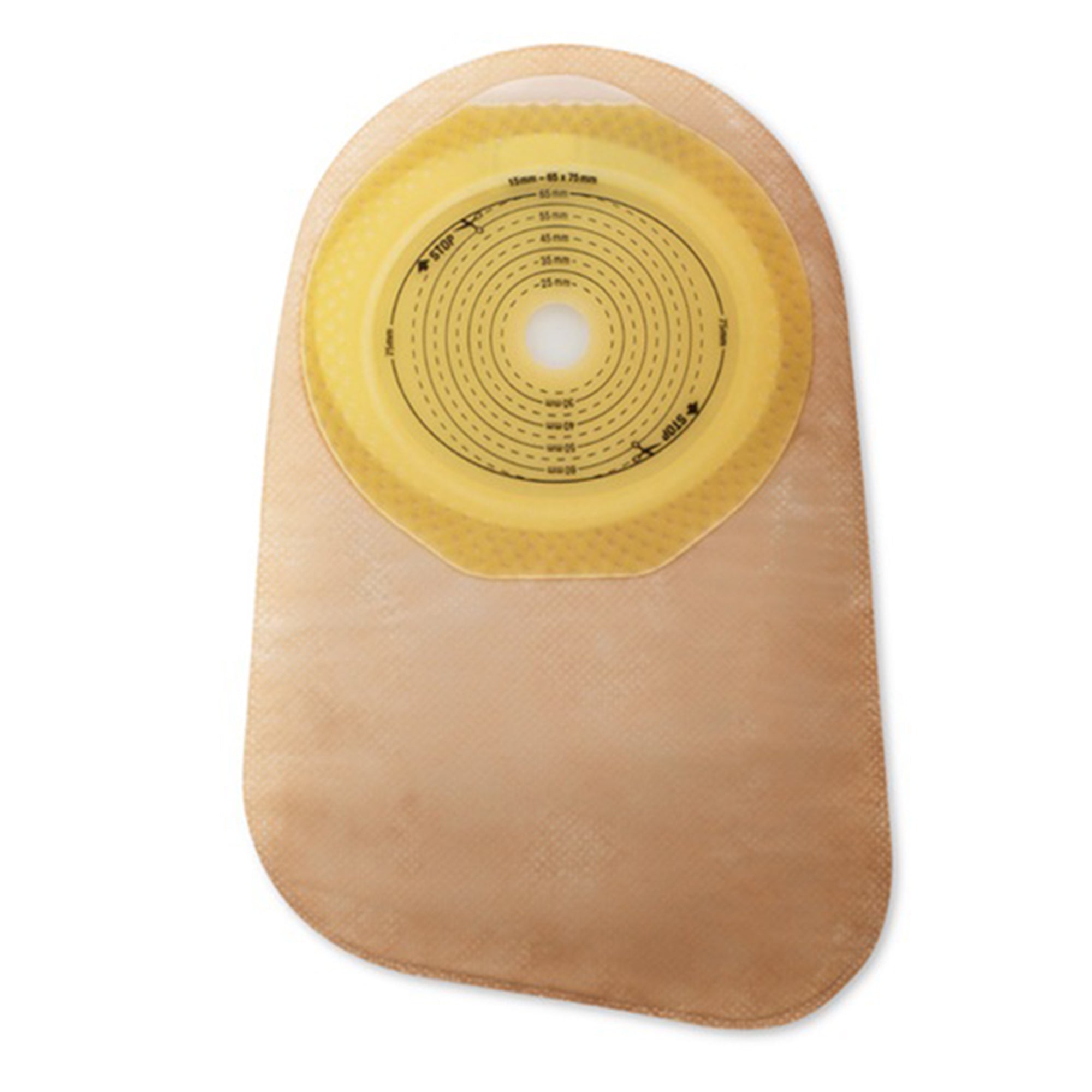 Ostomy Pouch Premier One-Piece System 9 Inch Length Flat, Pre-Cut 1 Inch Stoma Closed End | 30/Box