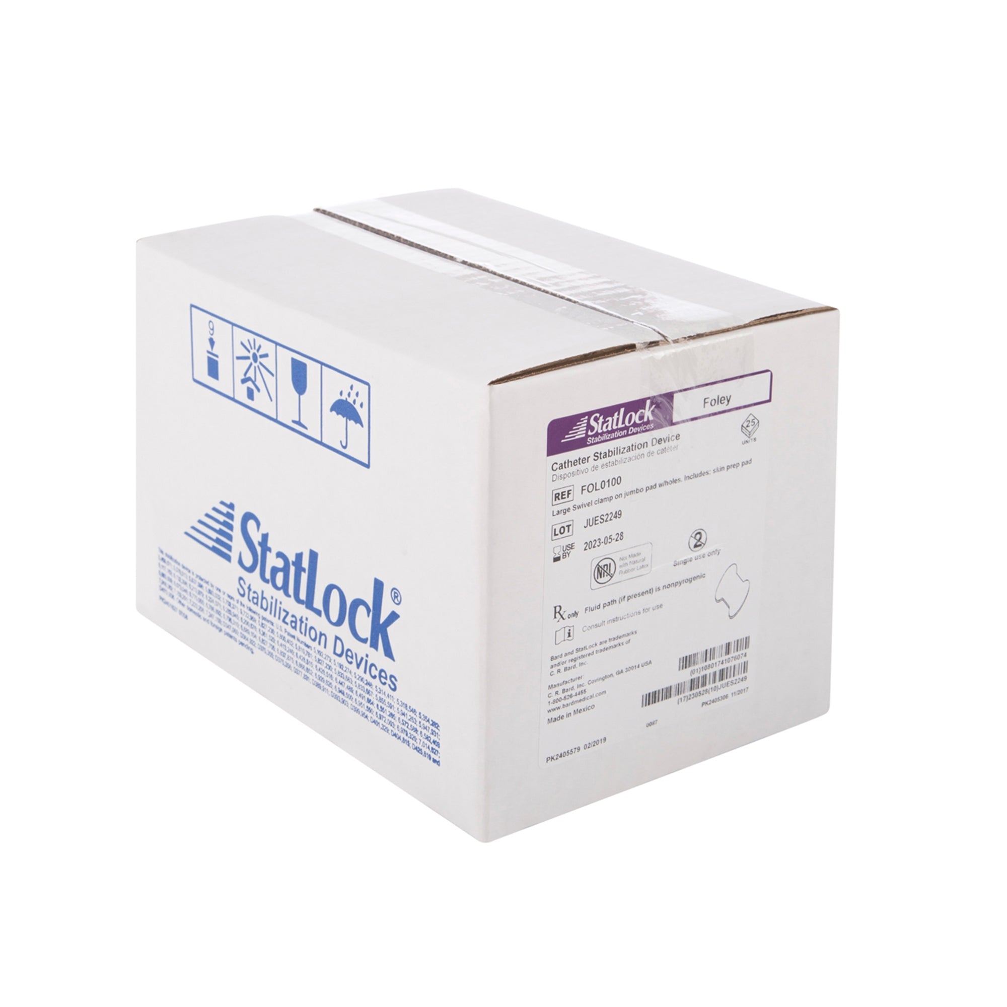 Foley Catheter Secure Statlock, Packaging Type- Box