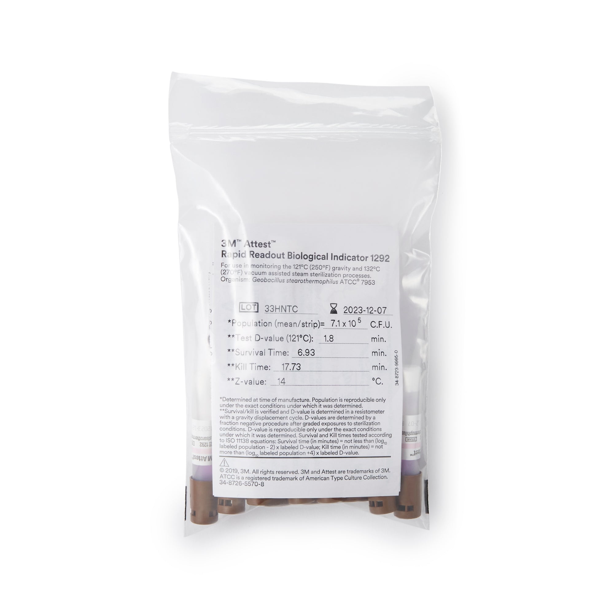 Attest Rapid 5 Steam-Plus Sterilization Biological Indicator Pack Steam 2 Inch, Packaging Type- Box