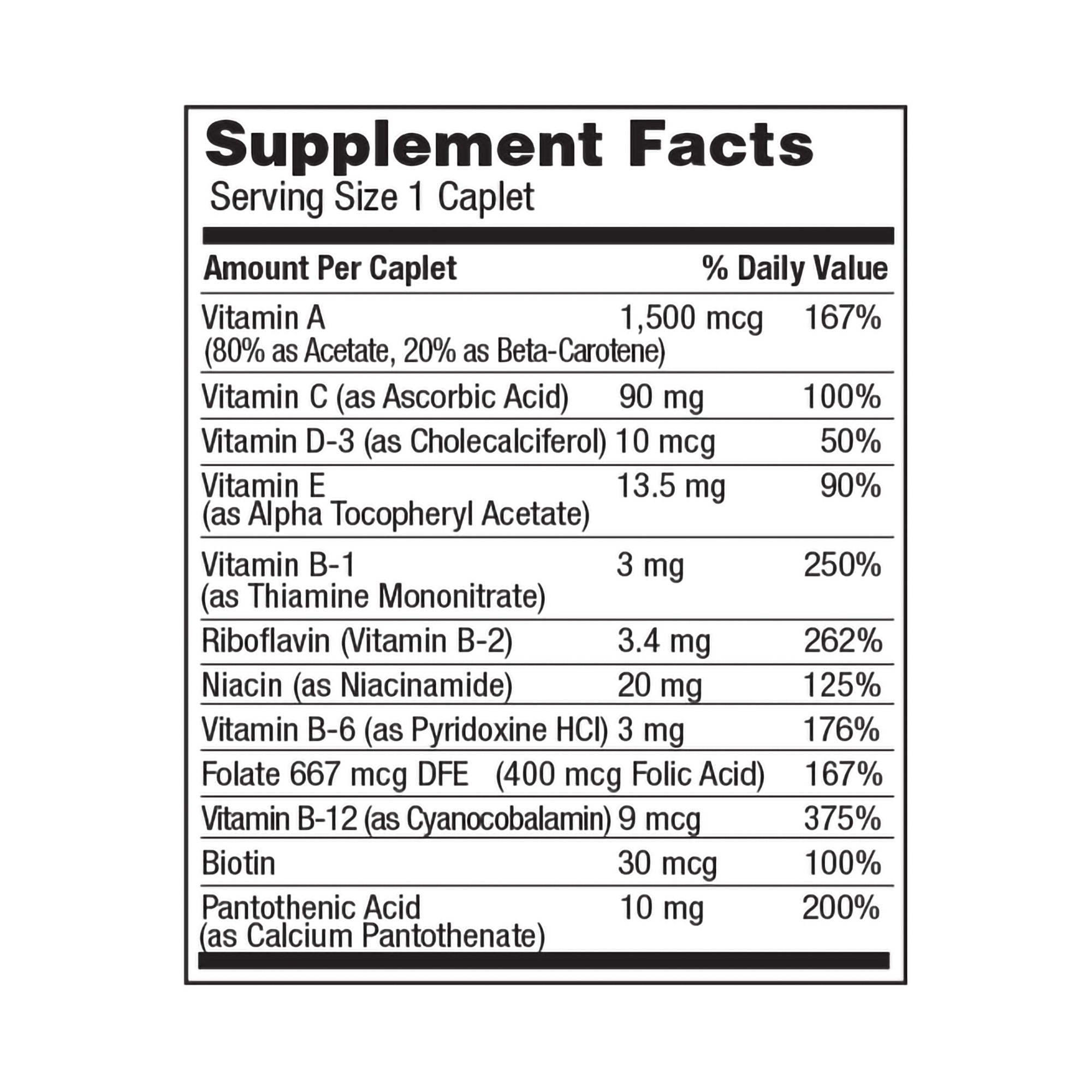 Multivitamin Supplement Geri-Care Tablet 100 per Bottle | (12/Case)