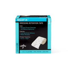 Water Resistant Dressing Retention Tape with Liner MedFix White 2 Inch X 11 Yard Nonwoven NonSterile, Packaging Type- Box