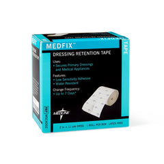 Water Resistant Dressing Retention Tape with Liner MedFix White 2 Inch X 11 Yard Nonwoven NonSterile, Packaging Type- Box