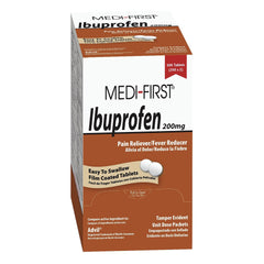 Pain Relief Medi-First 200 mg Strength Ibuprofen Tablet 250 per Box, Packaging Type- Box