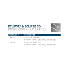 3D Ultrasound Probe Cover Eclipse 3-1/4 Inch tempered to 1-7/10 X 9-1/2 Inch Polyisoprene NonSterile Tapered, Packaging Type- Box