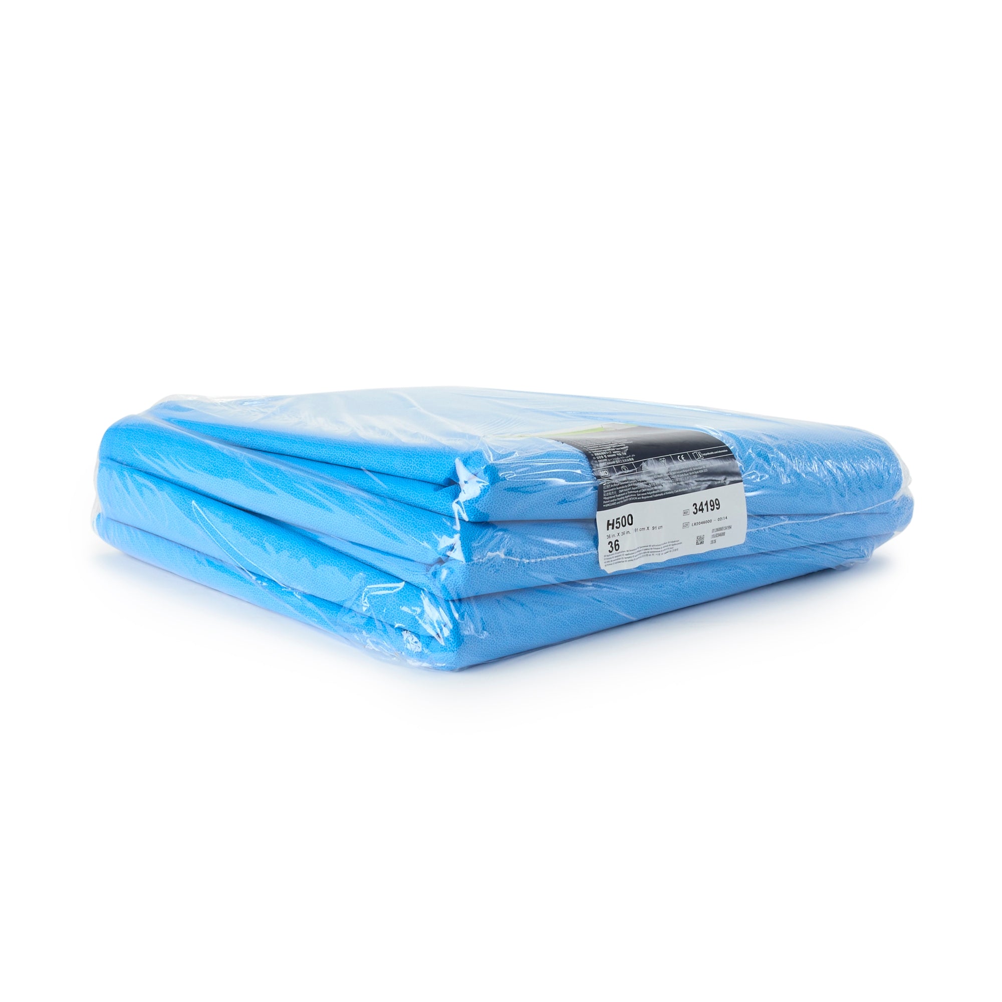 QUICK CHECK* H500 Sterilization Wrap White / Blue 36 X 36 Inch Dual Layer SMS Polypropylene Steam / EO Gas / Hydrogen Peroxide, Packaging Type- Case
