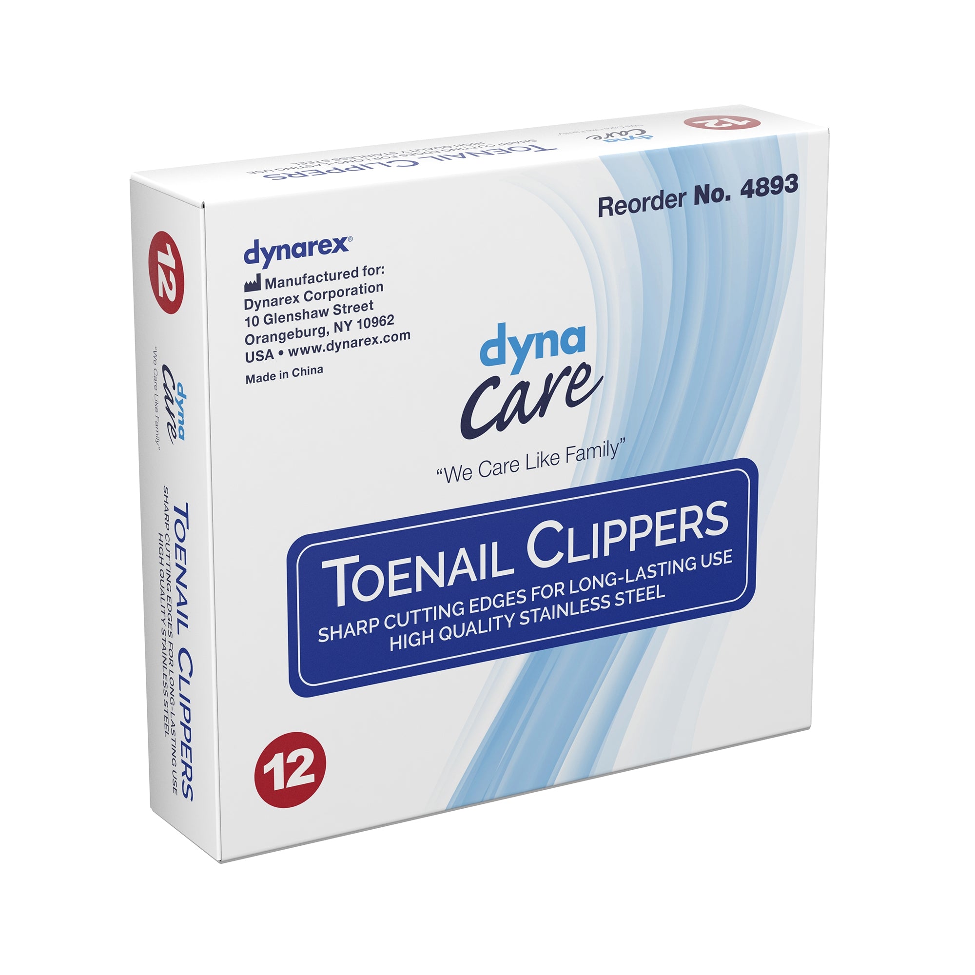 Toenail Clippers Dynarex Thumb Squeeze Lever, Packaging Type- Case