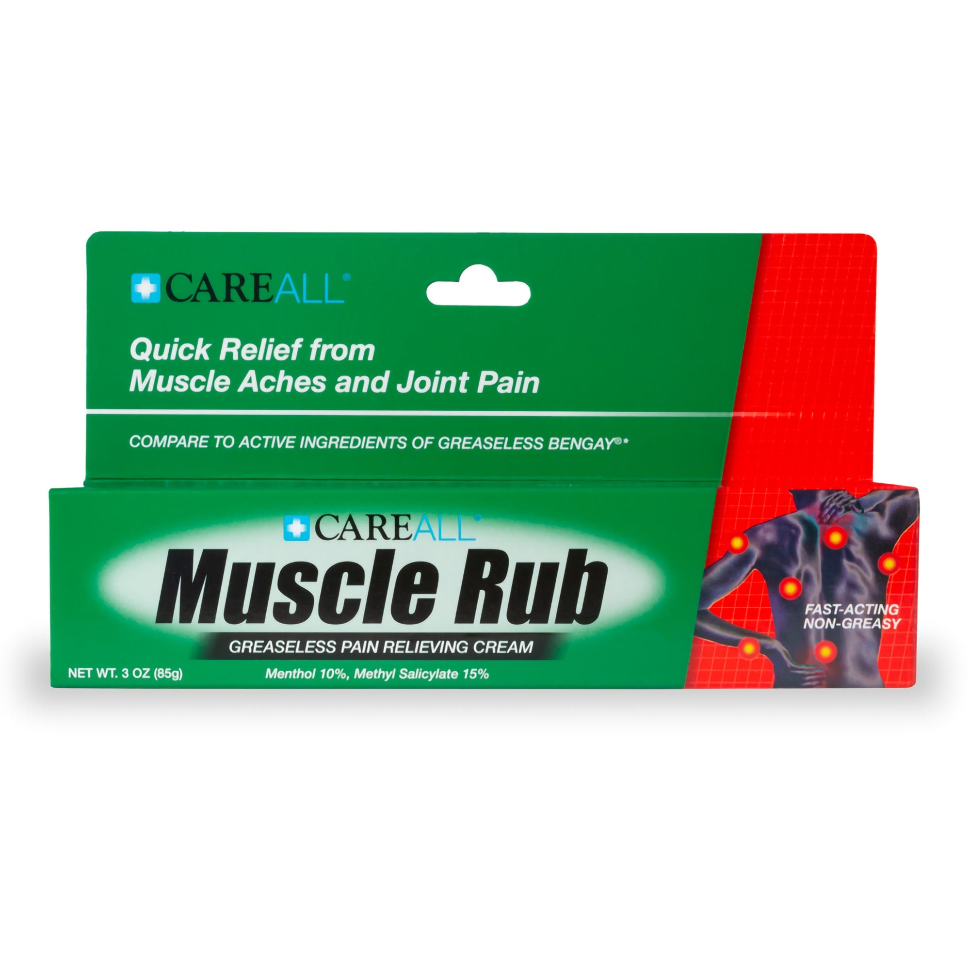 Topical Pain Relief CareAll 10% - 15% Strength Menthol / Methyl Salicylate Ointment 3 oz., Packaging Type- Case